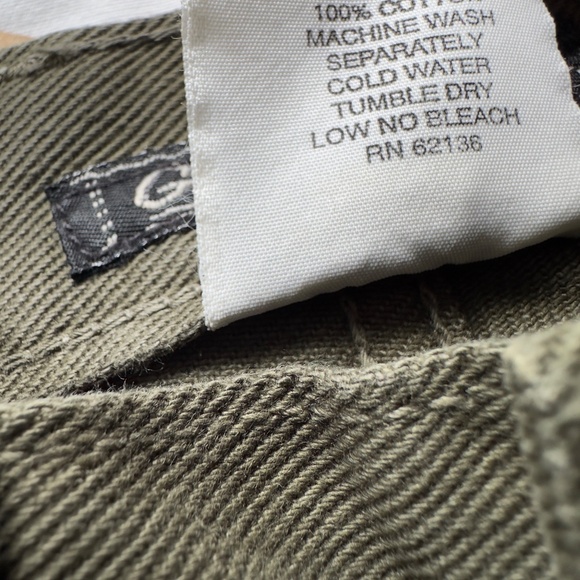 90s Guess Deadstock Made in the USA 100% Cotton Green High Rise Skinny Jeans - Picture 5 of 8